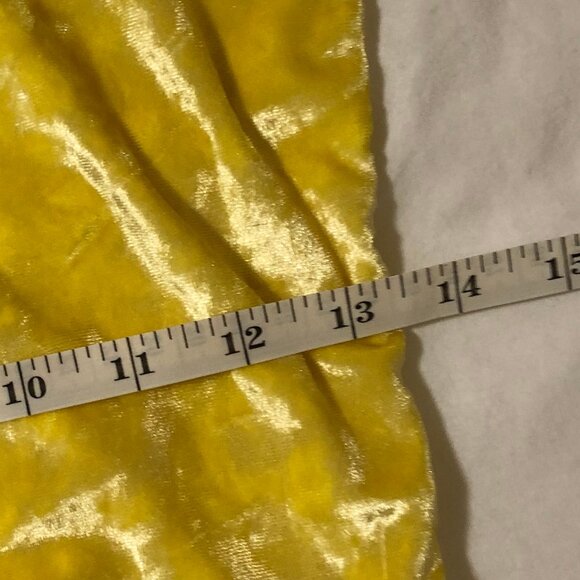 Divided/H&M Small Velour Yellow Crop Top - Picture 8 of 9